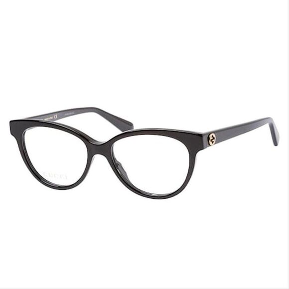 Gucci Logo Cat-Eye GG 0373O Eyeglasses 001 Black - Picture 1 of 4